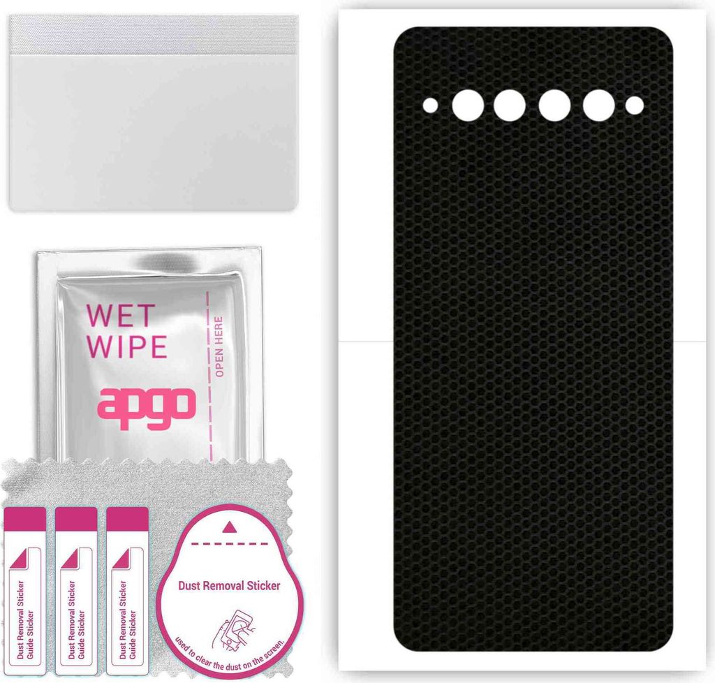 apgo Rückseite Schutzfolie, Skin, kompatibel mit TCL 10 Plus, Hinten Displayschutzfolie aus Vinylfolie, kratzfest, einfache Montage - Matrix