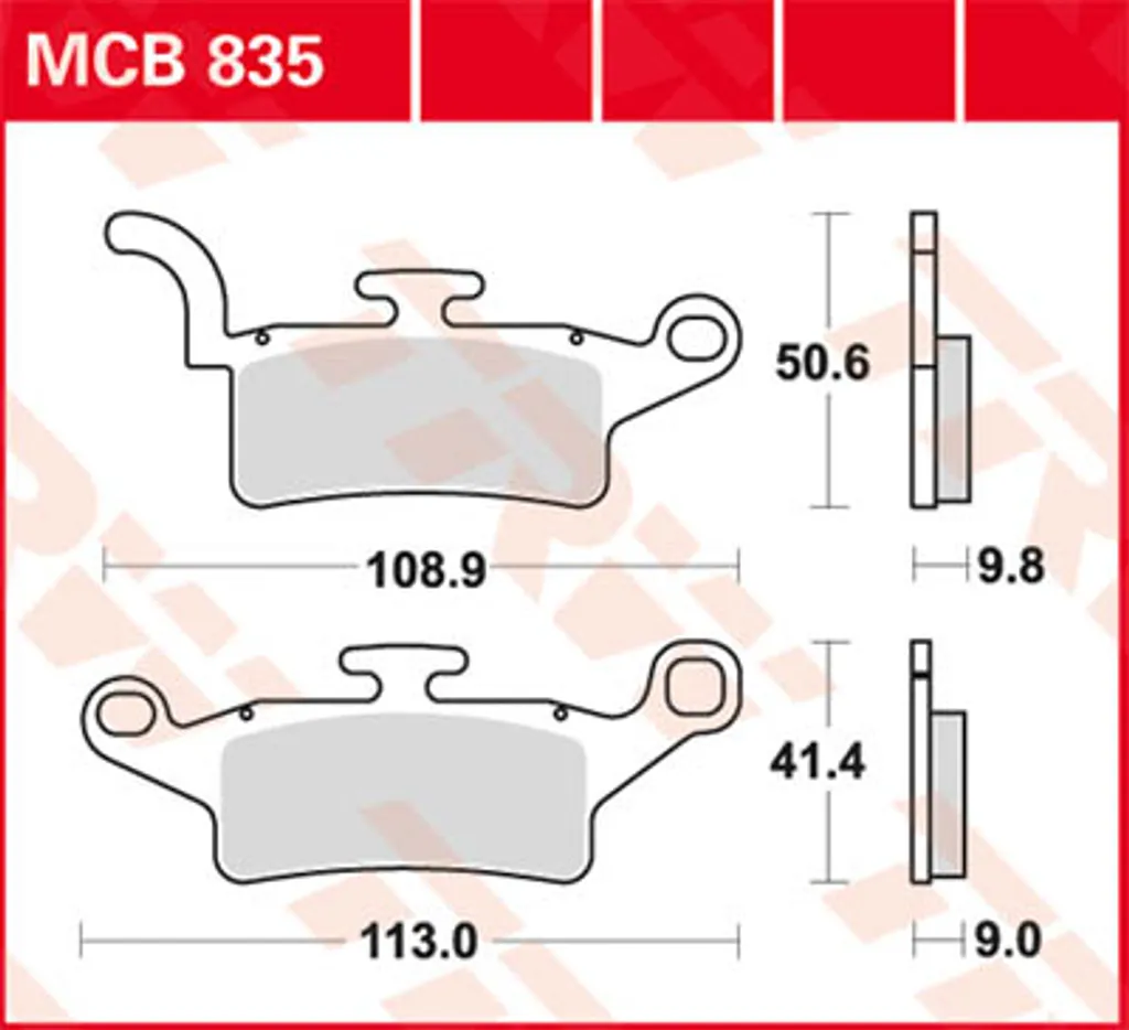 Plaquette Moto TRW MCB 835 à Haute Friction pour un Freinage Silencieux - 3
