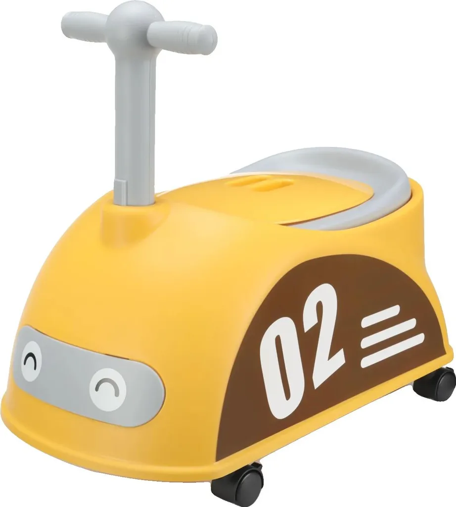 Pot d'apprentissage voiture jaune avec système de nettoyage facile