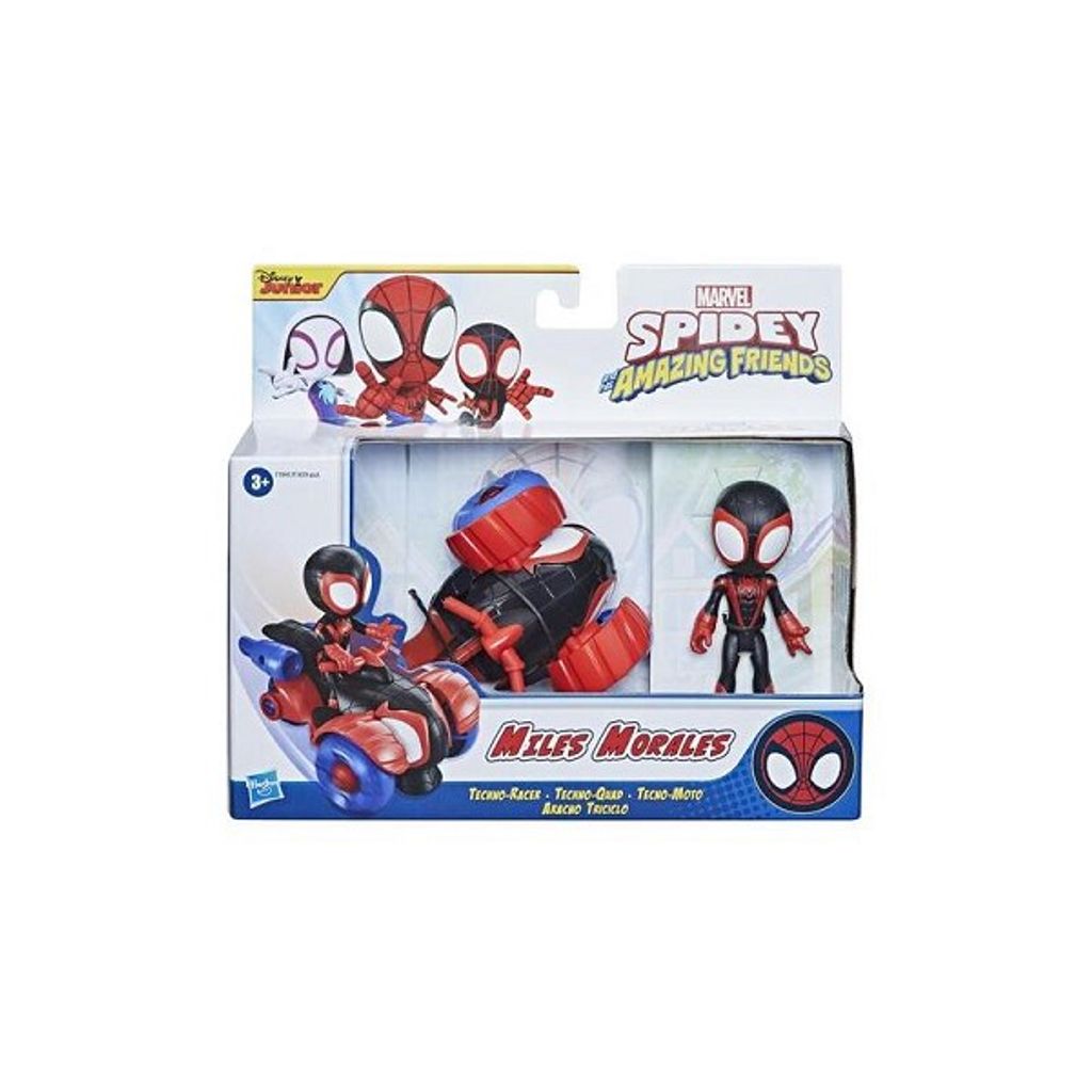 Hasbro Marvel Spidey and His Amazing Friends Miles Morales: Spider-Man Techno-Racer; F19415X0