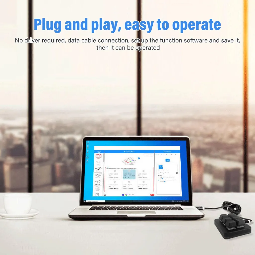 Clavier gaming macro 6 touches programmable sans fil 2,4G et Bluetooth - 4
