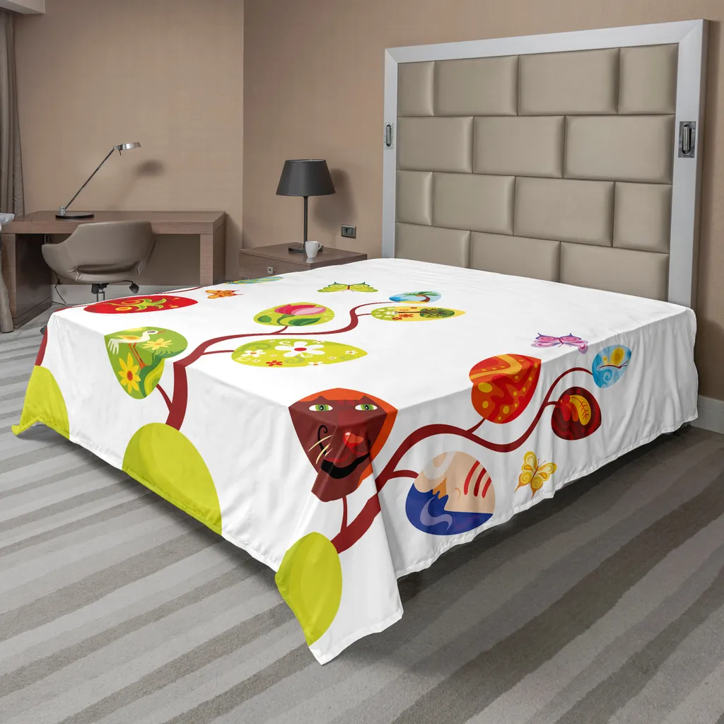 Lenzuolo ABAKUHAUS Albero della Vita 275x260 - Stile Boho e Comfort