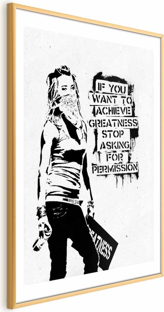 Posterpapier Poster - Girl with Graffiti 40x60 cm Streetart h-C-0082-ao-a