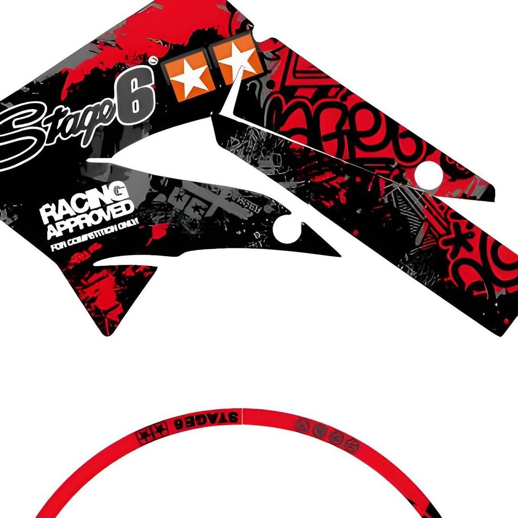 Stage6 Rot/Schwarz Grafikset für Derbi Xtreme 2011-2017