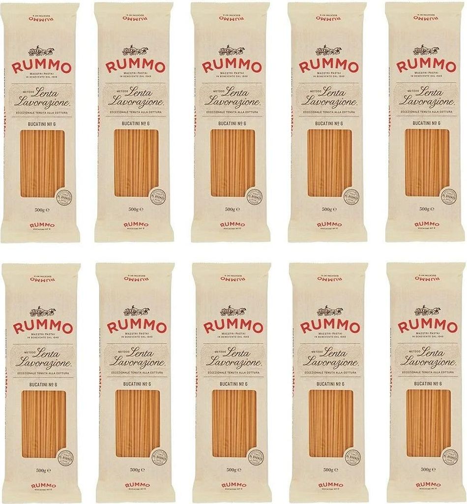 10x Rummo Bucatini N°6 Pasta Lenta Lavorazione Teigwaren Produktbild 