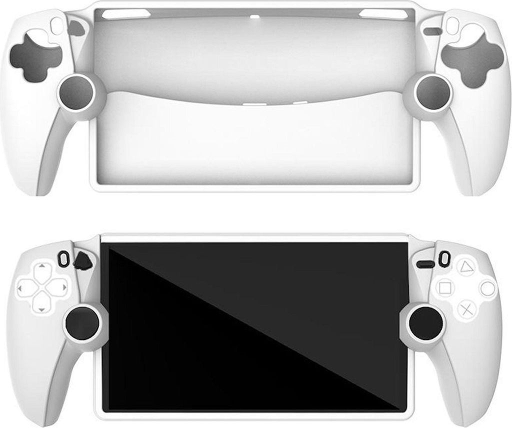 Für Sony PS5 Rutschfeste Silikon-Schutzhülle für Spielkonsole Weiß