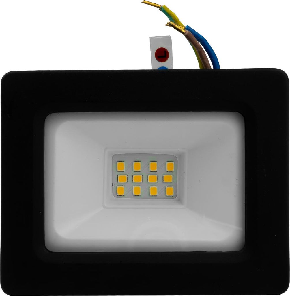 LED Außenstrahler 10W GTV GT-GCX10W-40 Flutlicht schwarz IP65 Außenwandstrahler 800lm