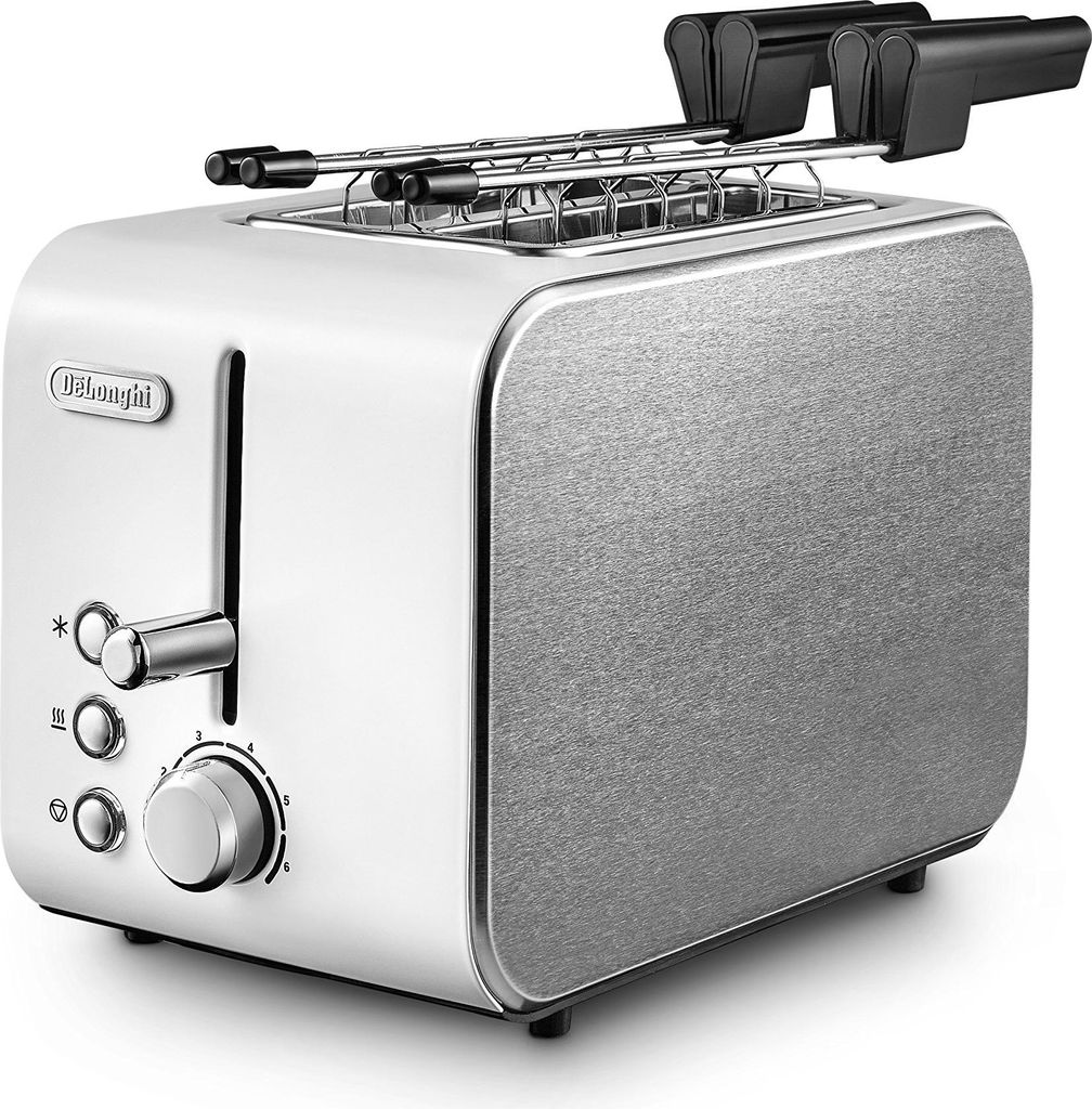 DeLonghi CTX 2203.W Tostapane 2 Fette Argento Bianco 550 W Immagine del prodotto 