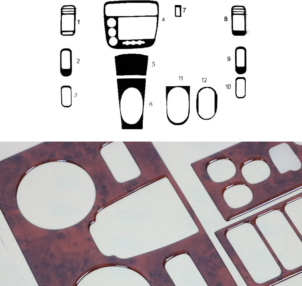 Decorazioni Radica per Honda Civic (2000-2005) - Kit 12pz Interni