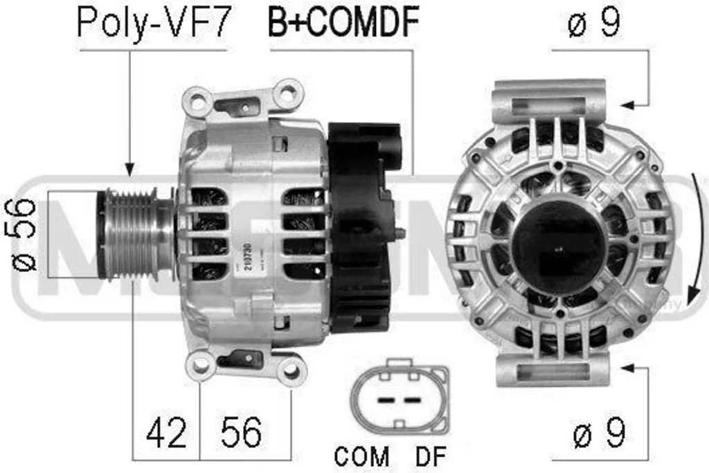 Alternateur haute performance 14V pour Mercedes W203 W211 - ERA 210730A
