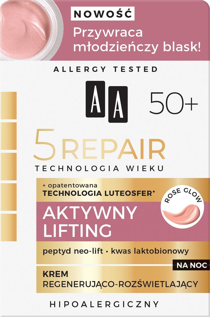 AA 5 Repair Age Technology aktive Lifting-Nachtcreme 50+ Produktbild 