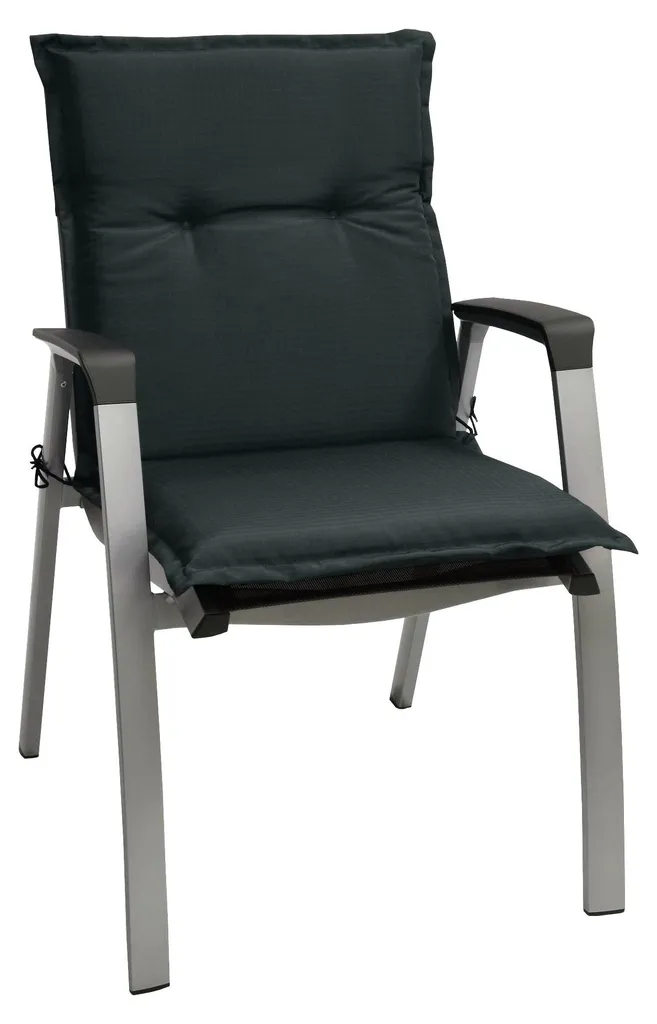 Coussin de Fauteuil Jardin Dossier Bas 100x50cm Graphite - Modèle Base NL