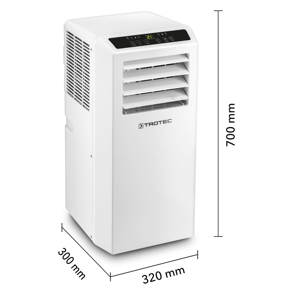 TROTEC Lokales Klimagerät PAC 2610 S mobile Klimaanlage 2,6 kW inkl AirLock 100 