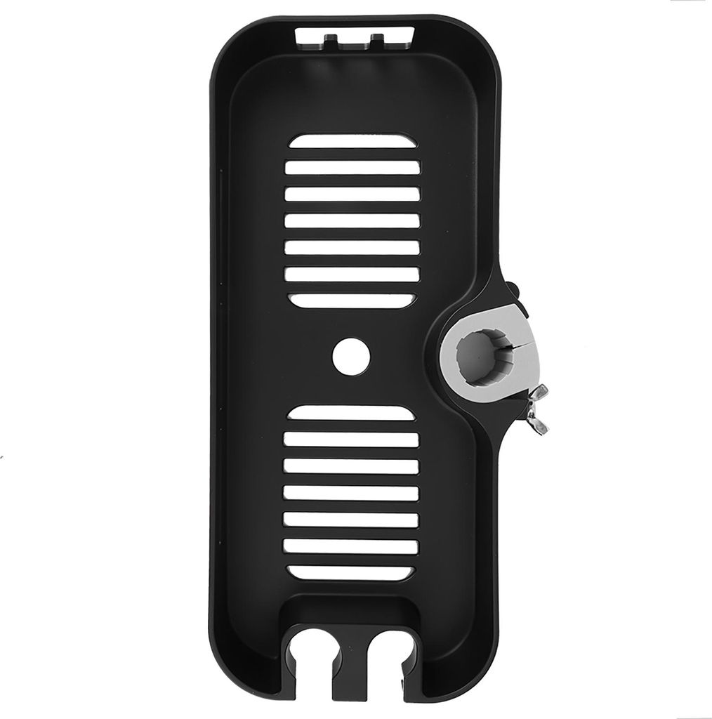 Mattschwarze Dusche Stange Lagerung Regal Rack mit Dusche Kopf Halter Badezimmer Zubehör