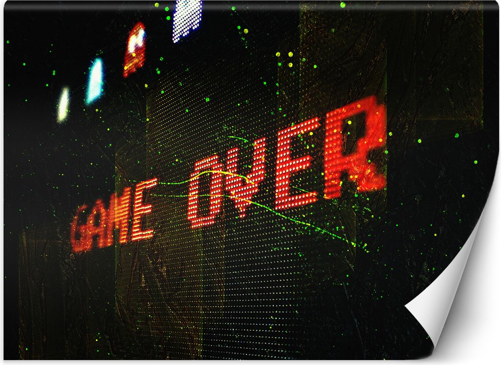 Vlies fototapete Game Over für Spieler 150x105 cm Feeby Orange inkl. Kleber einfache Montage