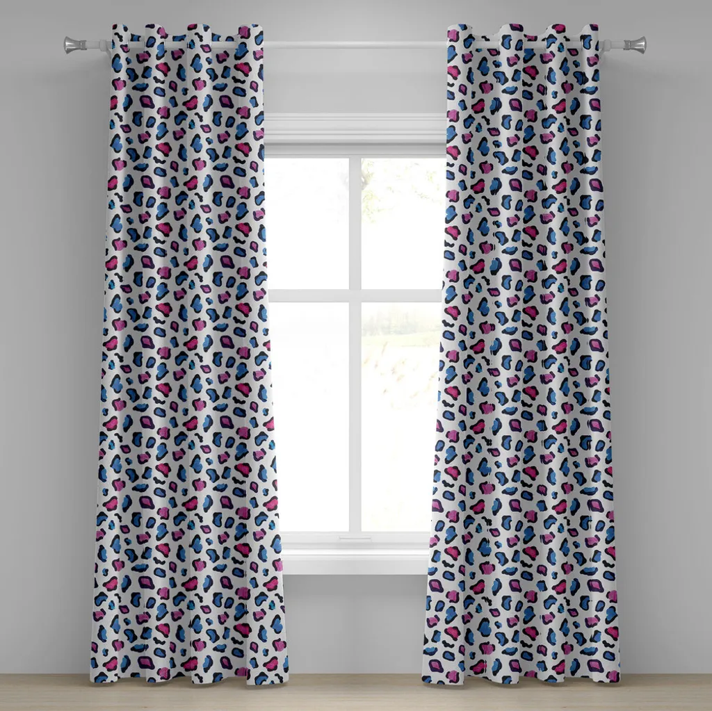 Set 2 Tende ABAKUHAUS 280x175: Motivo Safari e Pelli Animali Acquerello