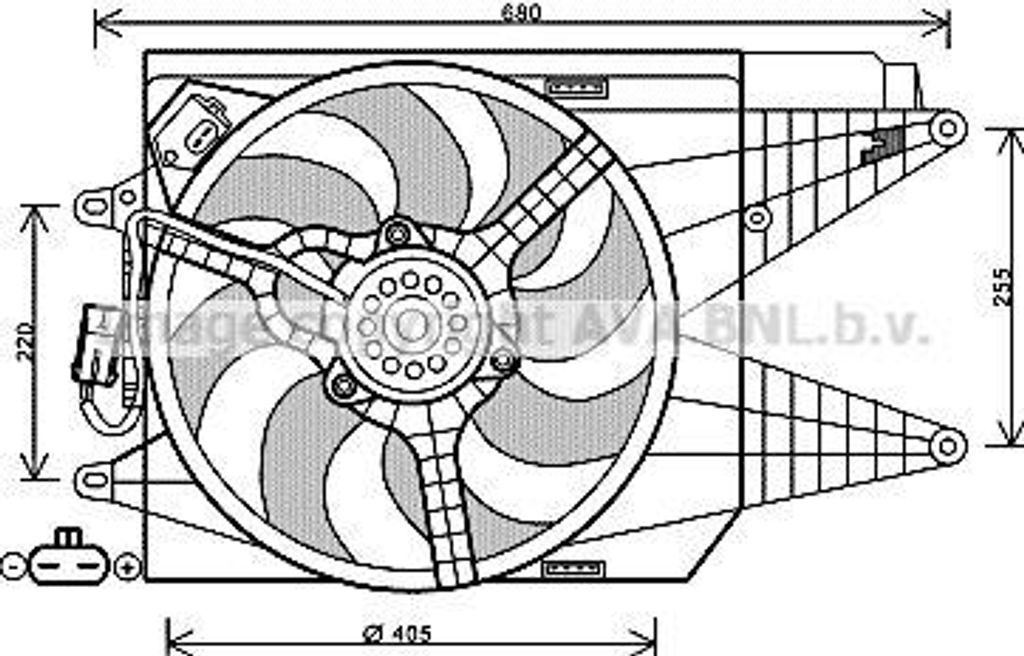 AVA FT7566 Kühlerlüfter OE 51819062 kompatibel mit 500, 500C