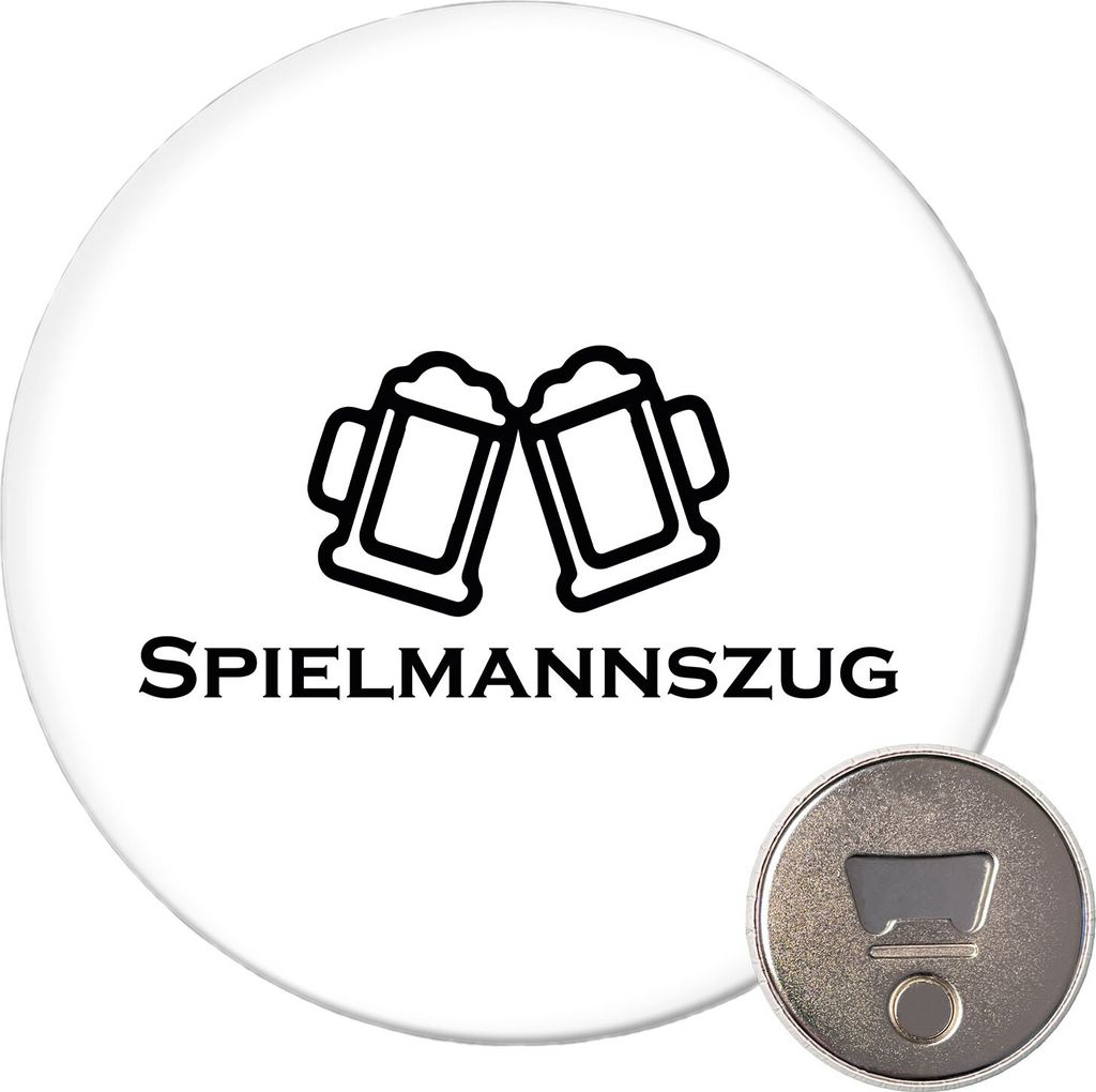 Huuraa Magnet Spielmannszug Schützenfest 59mm Kühlschrankmagnet rund Flaschenöffner Geschenkidee
