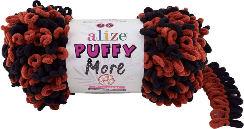 10 x 150g Strickgarn Alize Puffy More Color, Fingerstrick-Wolle ohne Nadel