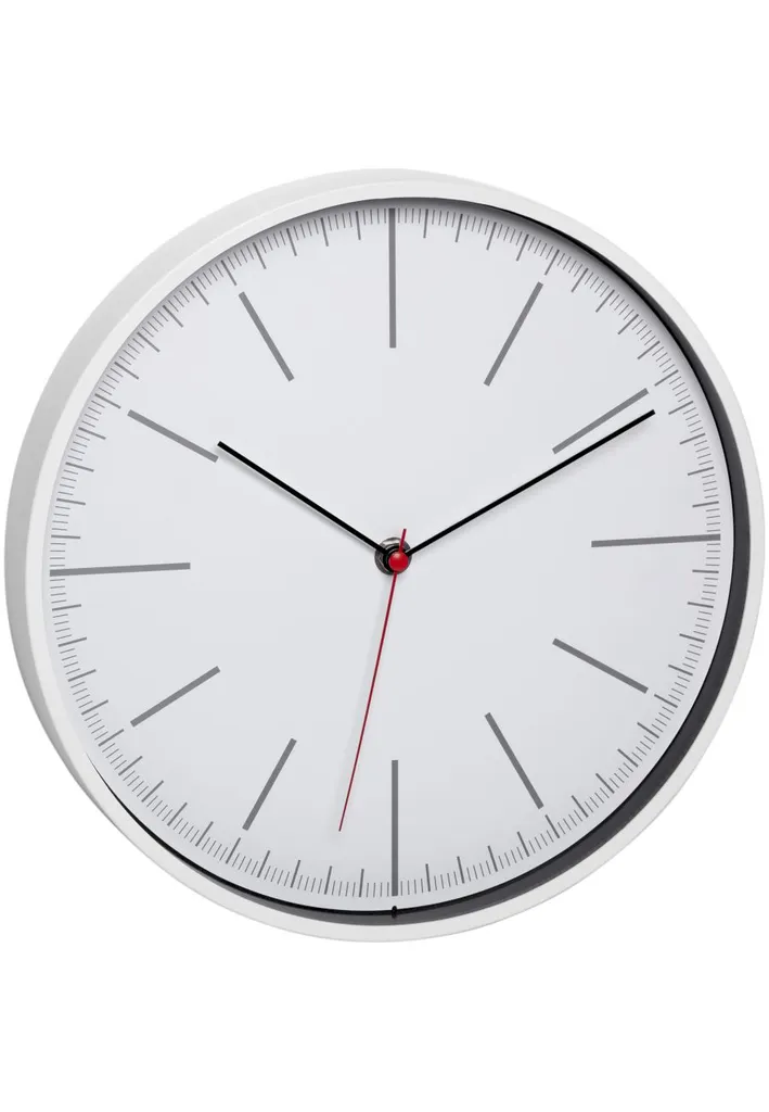 TFA-Dostmann 60.3049.02 : Horloge Murale Blanche 30cm avec Cadre en Verre