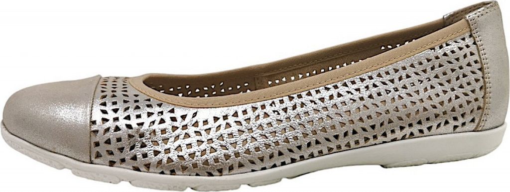 Caprice 22151 Ballerina Regular Taupe Metallic Größe EU 42 Produktbild 