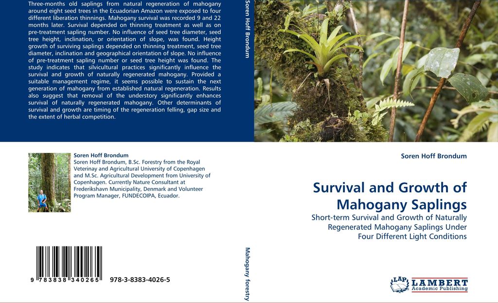 Survival and Growth of Mahogany Saplings