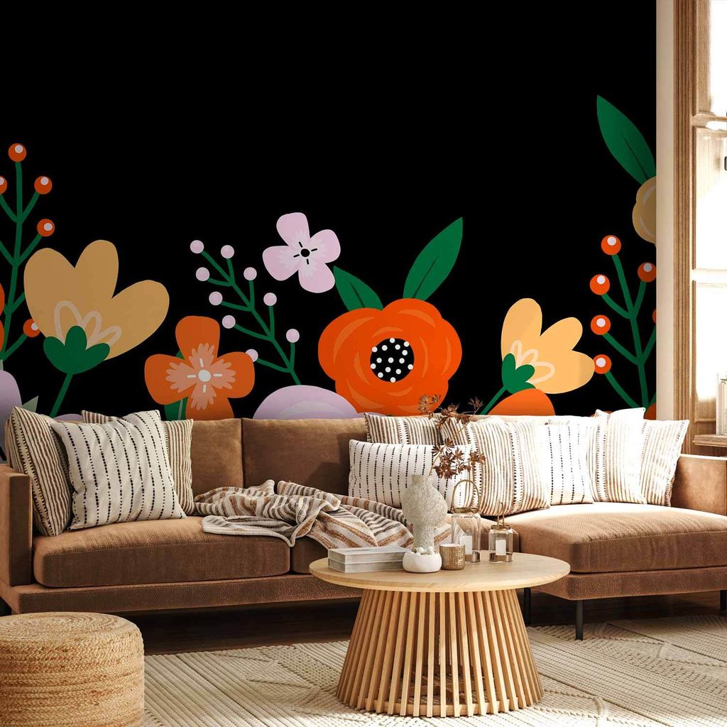 Vlies Fototapete - Colorful Bloom - Second Variant 100x70 cm Blumen b-A-0915-a-c