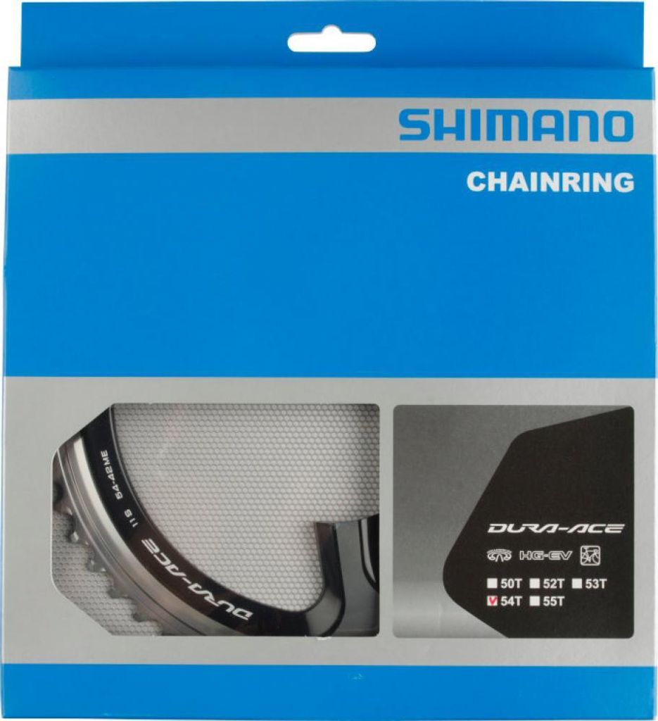 SHIMANO Kettenblatt DURA-ACE FC-9000 54Z Silber/Schwarz - maximale Antriebspe...