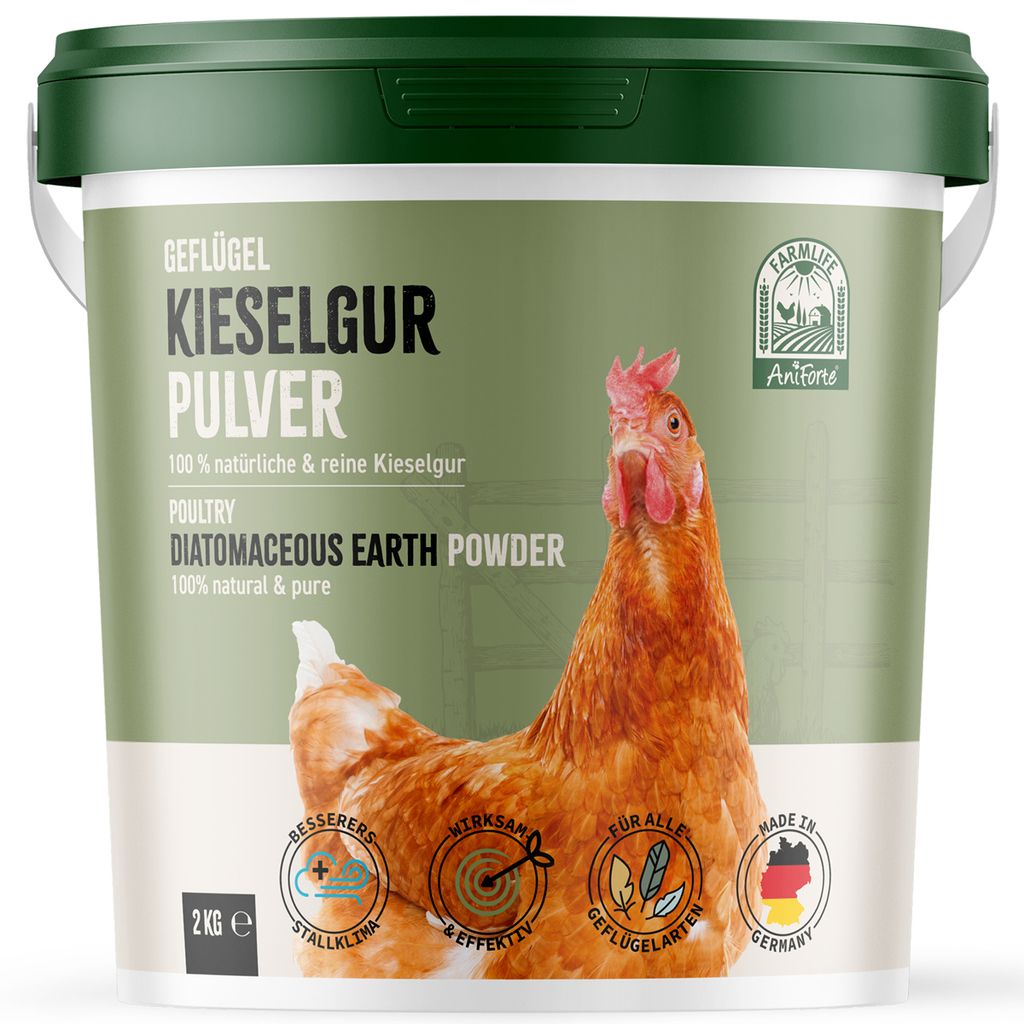 AniForte Kieselgur für Hühner inkl. Zerstäuber 2 kg – 100% Produktbild 