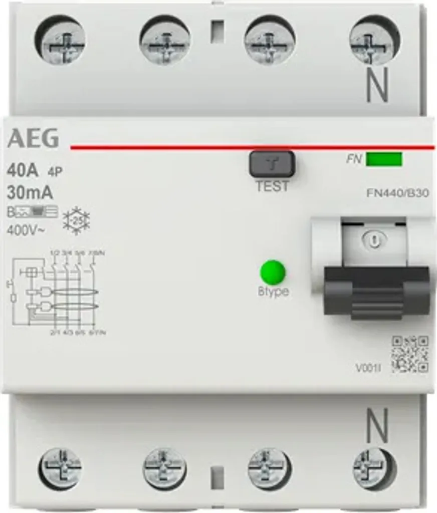 Disjoncteur différentiel FN440/B30 4P Type B 40A 30mA Busch-Jaeger