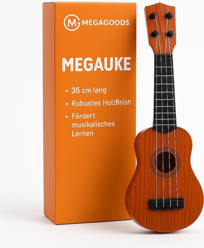 Kinder-Ukulele 35 cm Spielzeuggitarre musikfähig Produktbild 
