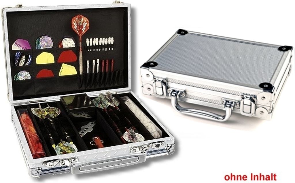 Coffret Flechettes Luxe Argent / Aluminium Dartcase Image du produit 