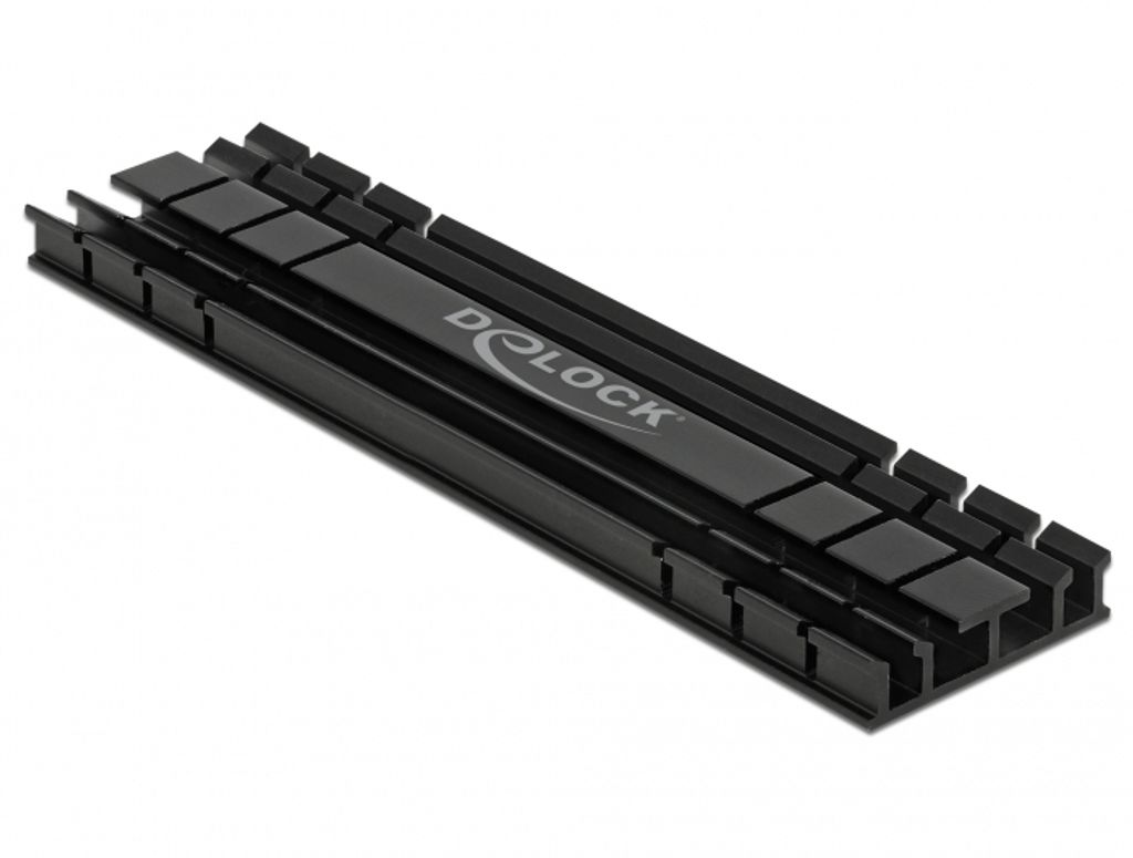 DeLOCK Heatsink flat 100 mm for M.2 module black - Solid State Drive Kühlkörper - Schwarz