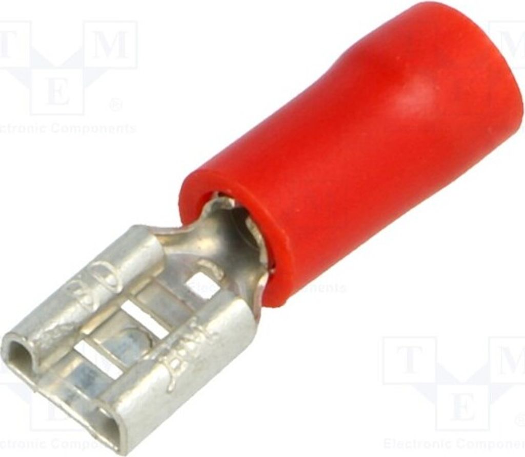 10x Verbinder: flach 0,8mm 4,8mm weiblich 0,25÷1,5mm2 isoliert BM 00148 Isolierte Kon