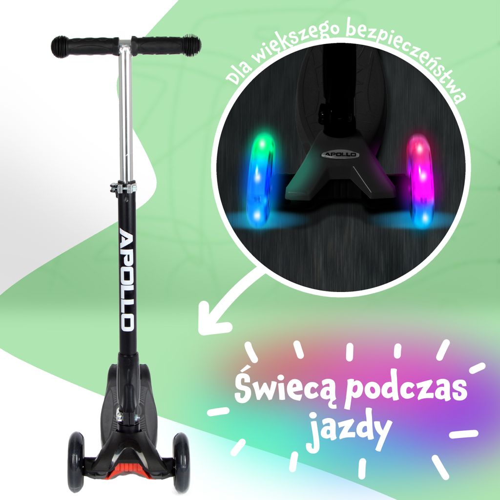 Apollo hulajnoga dla dzieci Kids Whiz LED - w różnych Zdjęcie produktu 3
