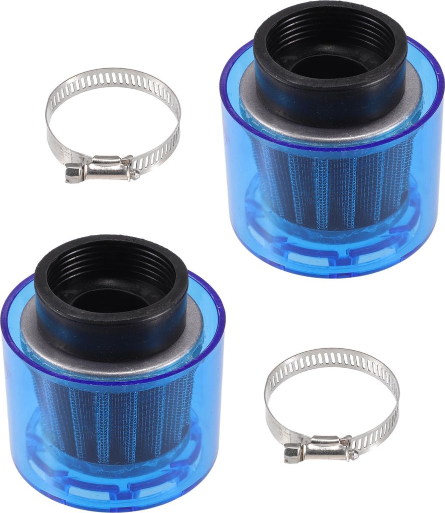 Luftfilterreiniger gerade 42mm/1.65" Motorradfilter für 110-125ccm die meisten Motorräder ATV Mopeds Dirt Bikes Rennräder Blau (Set aus 2)