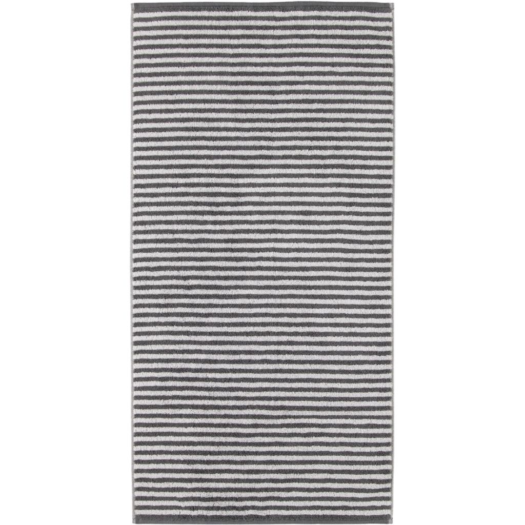 Cawö - Frottier Handtücher in versch. Größen, Campus Ringel (955) , Farbe:Anthrazit (77), Größe:6 Gästetücher (30x50 cm)