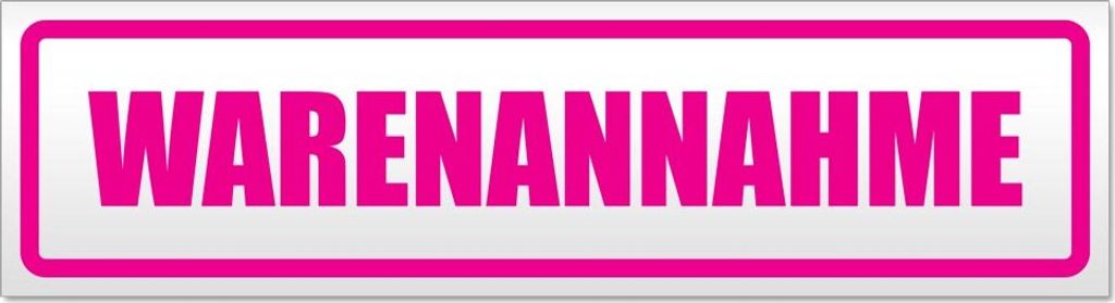 Warenannahme Magnetschild Schild magnetisch