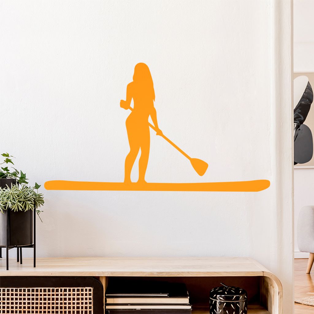 Stand Up Paddling Figur Wandtattoo Wandaufkleber Wall Sticker - Dekoration, Küche, Wohnzimmer, Schlafzimmer, Badezimmer