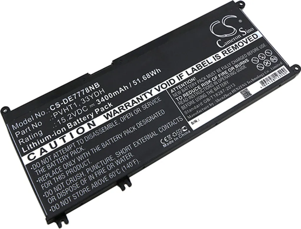 Batterie d'ordinateur portable 3400 mAh Li-ion Haute Performance