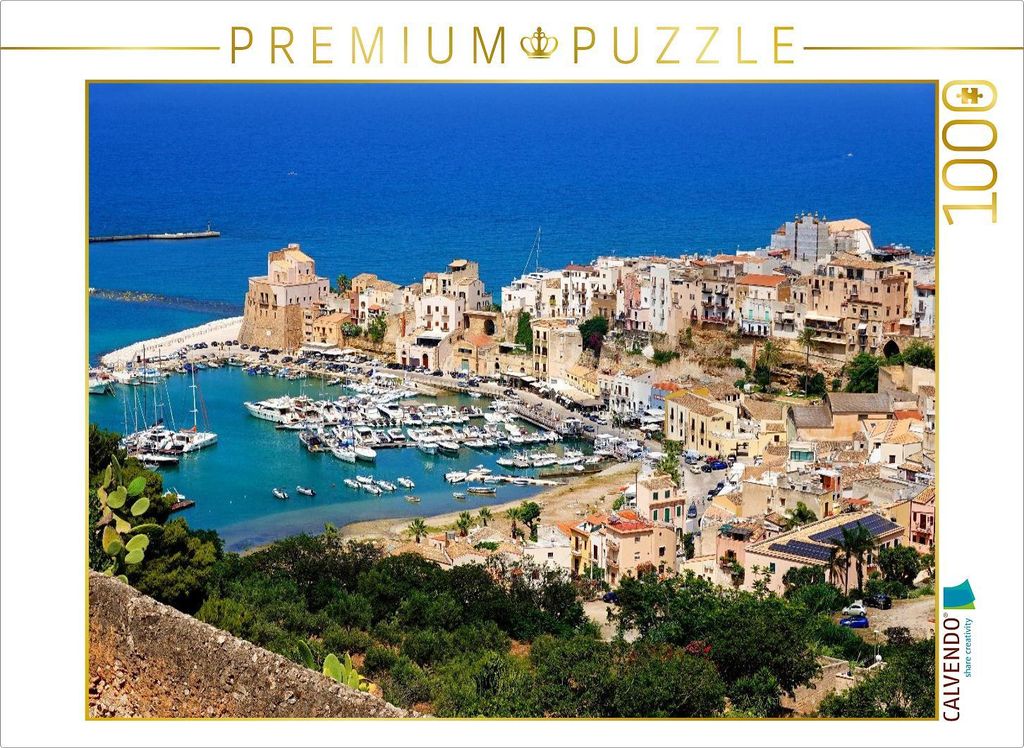 CALVENDO Puzzle Castellamare del Golfo - Perle Nordwest Siziliens | 1000 Teile Lege-Größe 64x48cm Foto-Puzzle für glückliche Stunden