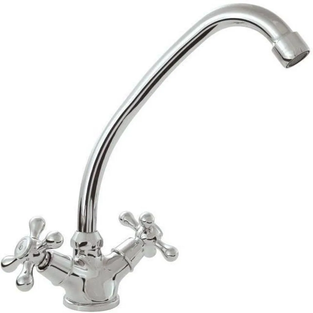 Mitigeur de cuisine BEVERLEY Rousseau gris inox pour évier de cuisine