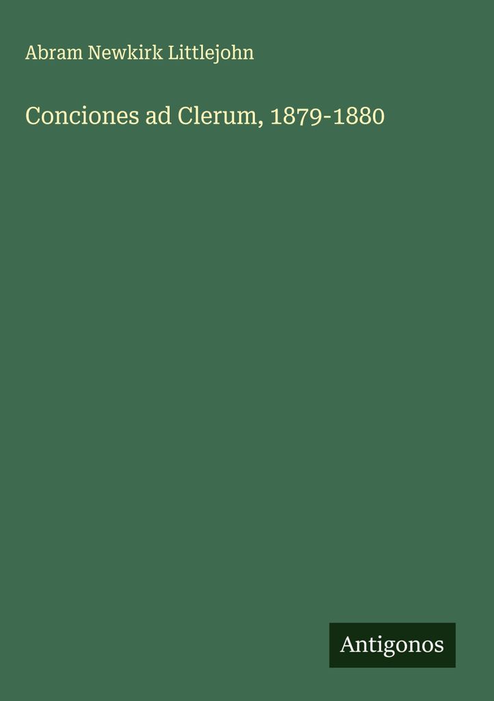Conciones ad Clerum, 1879-1880