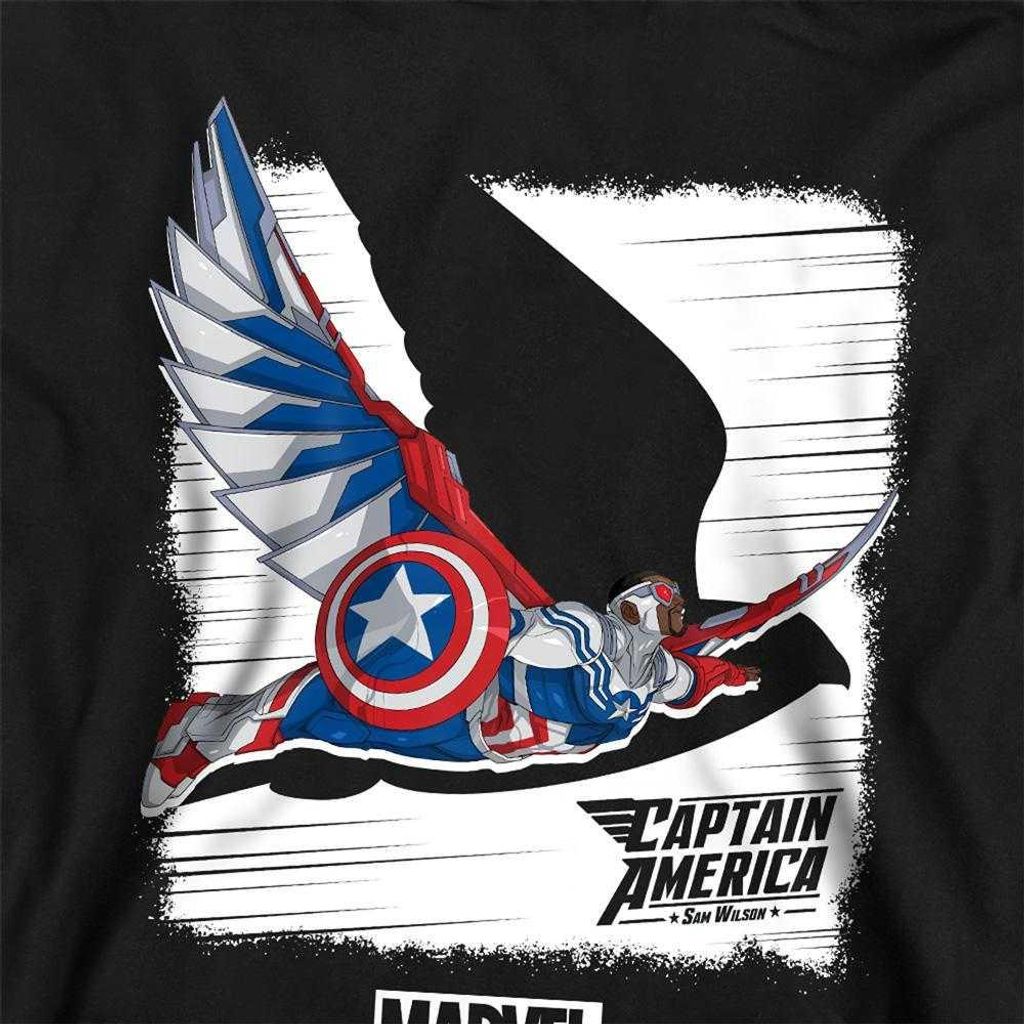 Captain America - Kapuzenpullover für Kinder, Zum Überziehen TV22701 (116) (Marine)