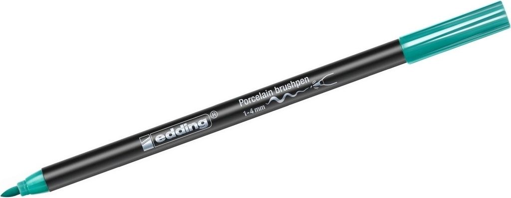 Porzellan-Pinselstift edding 4200 1-4mm türkis Packung mit 10 Stück