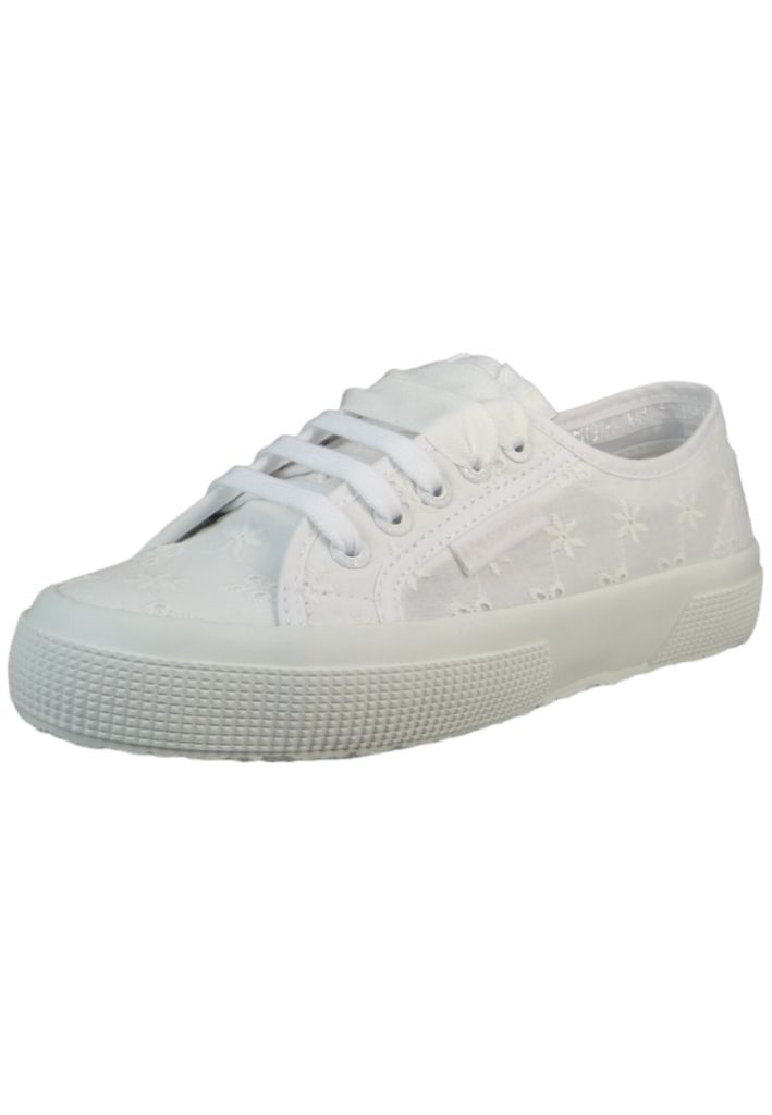 Superga Damen Low Sneaker 2750 Flower Sangallo Low Top S5137JW Weiß