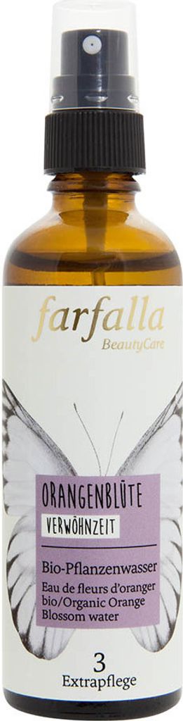 Farfalla EPPWORA, Gesichtswasser, 75 ml, Hautalterung, trockene Haut, Wirkt beruhigend, Nährend, Auffrischend, Entspannung, Spray, CITRUS AURANTIU...