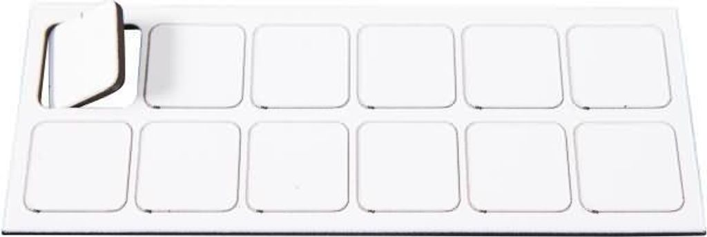 Magnetische Symbole Quadrat 19x19mm VE=12 Stück weiß