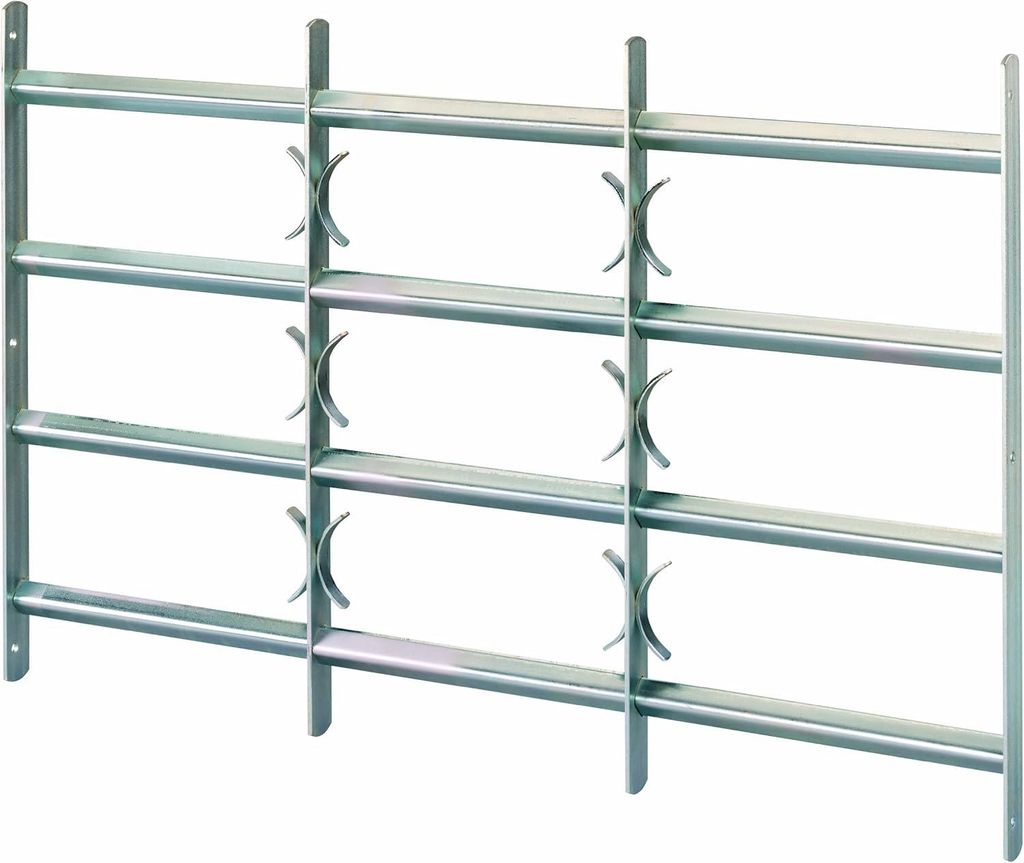 Alberts 553647 Fenstergitter Amsterdam Style, galvanisch blau verzinkt, 600 x 500-650 mm