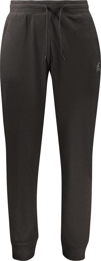 Lange Herren Sporthose Schwarz Fleece mit Kordelzug und Taschen